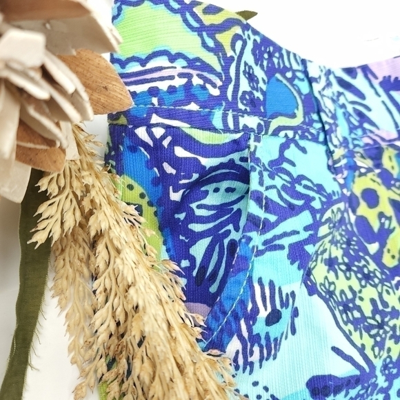 🔴 Lilly Pulitzer The Callahan Short Blue Purple White Shorts Sz 4 - Picture 6 of 9